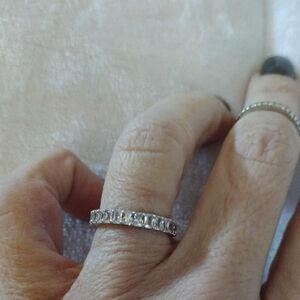 Elegant Cubic Zirconia EternityBand Ring